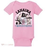 Lahaina Maui Strong Lahaina Banyan Tree Maui Hawaii Shoreline Baby Bodysuit thumb 0