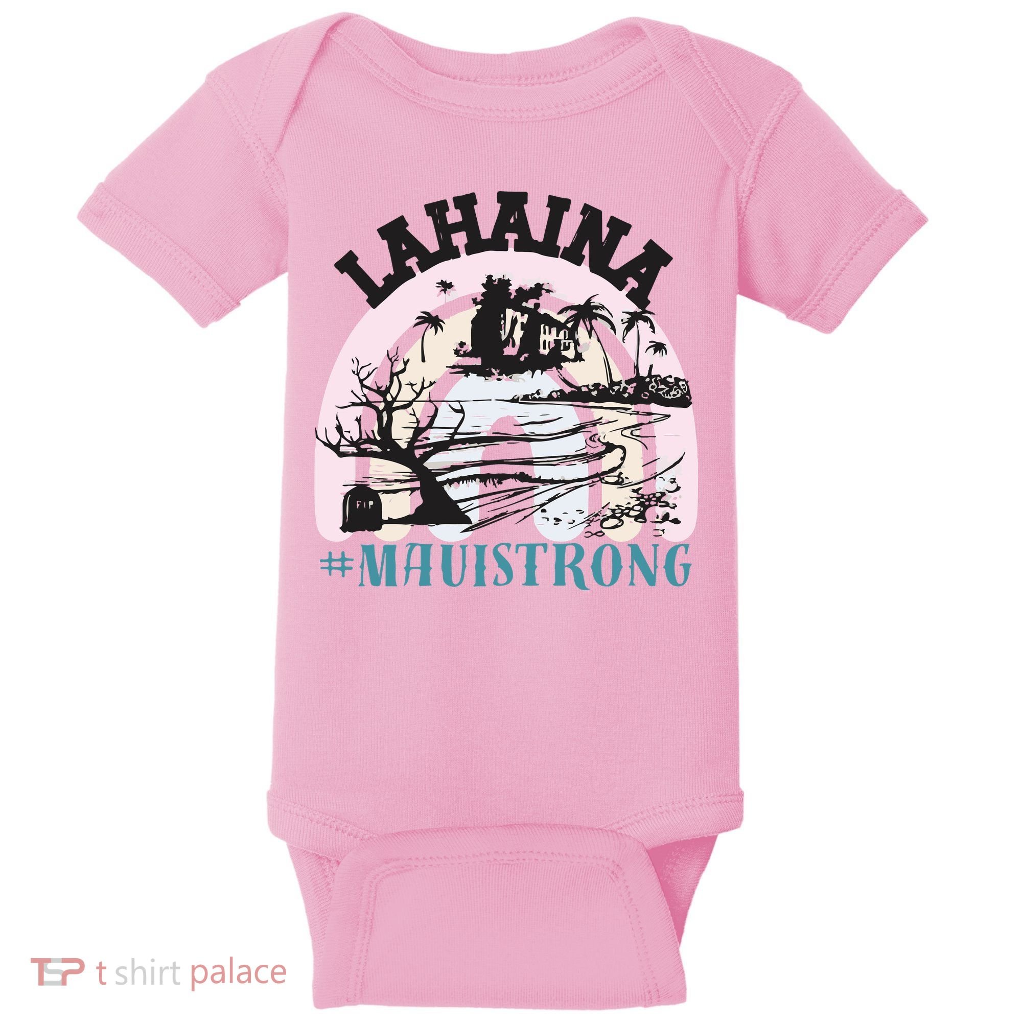Lahaina Maui Strong Lahaina Banyan Tree Maui Hawaii Shoreline Baby Bodysuit