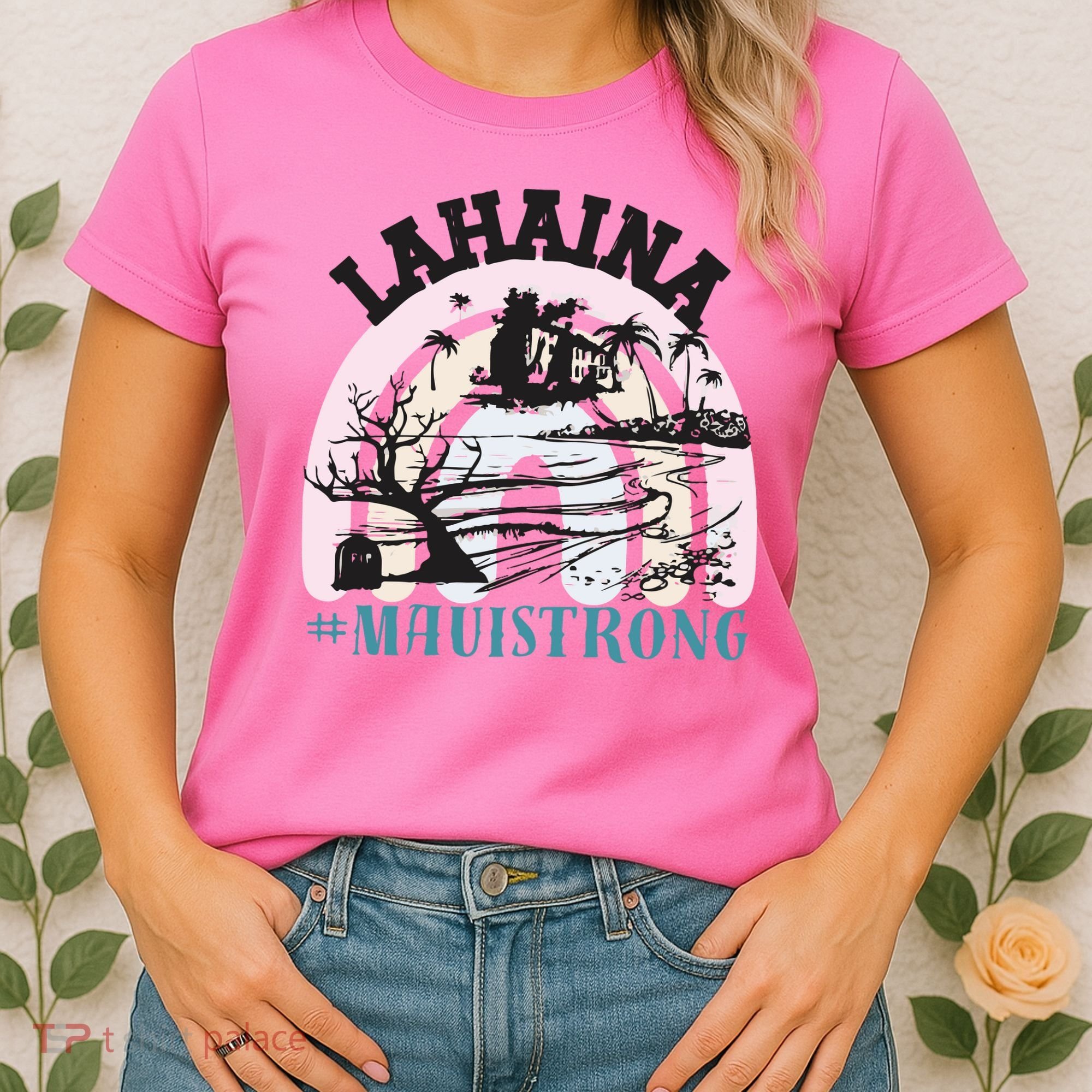 Lahaina Maui Strong Lahaina Banyan Tree Maui Hawaii Shoreline Women's T-Shirt
