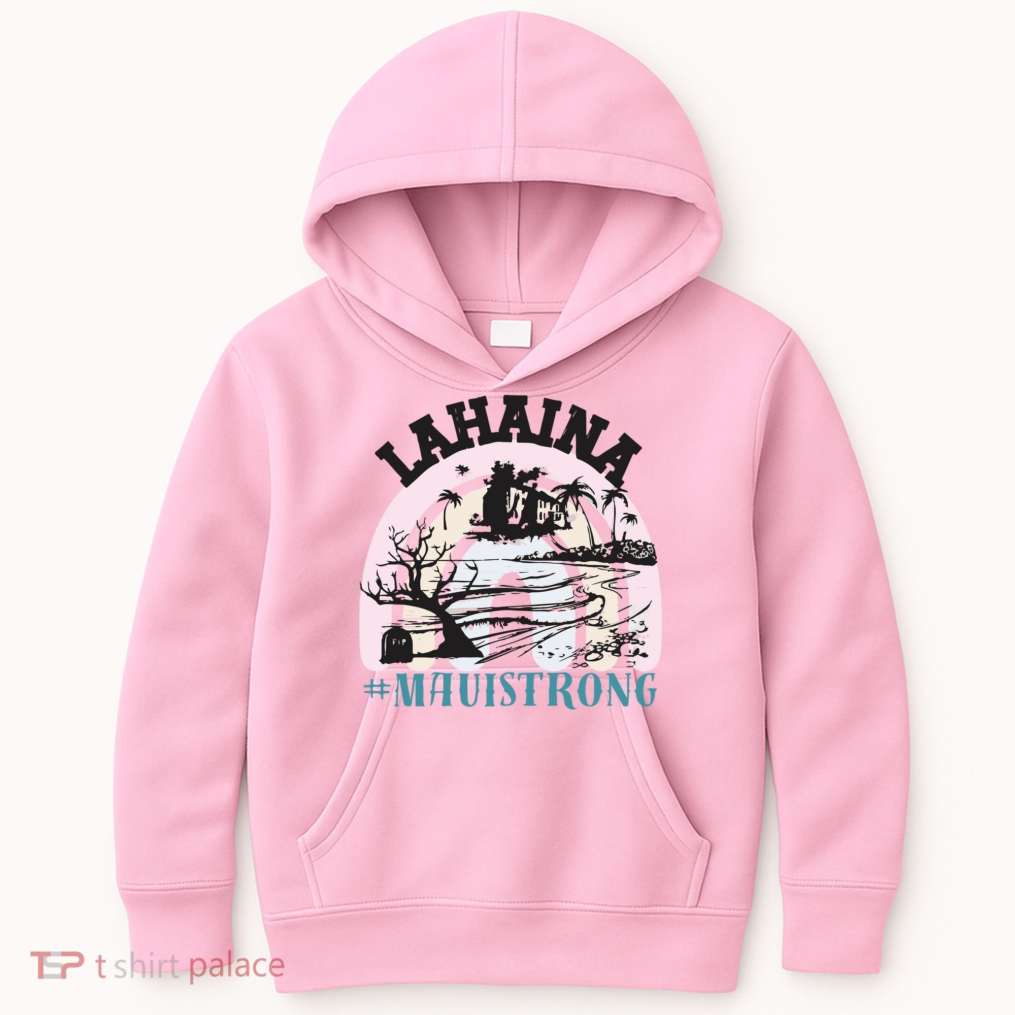Lahaina Maui Strong Lahaina Banyan Tree Maui Hawaii Shoreline Kids Hoodie