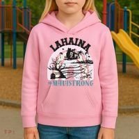 Lahaina Maui Strong Lahaina Banyan Tree Maui Hawaii Shoreline Kids Hoodie thumb 3