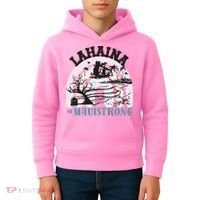 Lahaina Maui Strong Lahaina Banyan Tree Maui Hawaii Shoreline Kids Hoodie thumb 4
