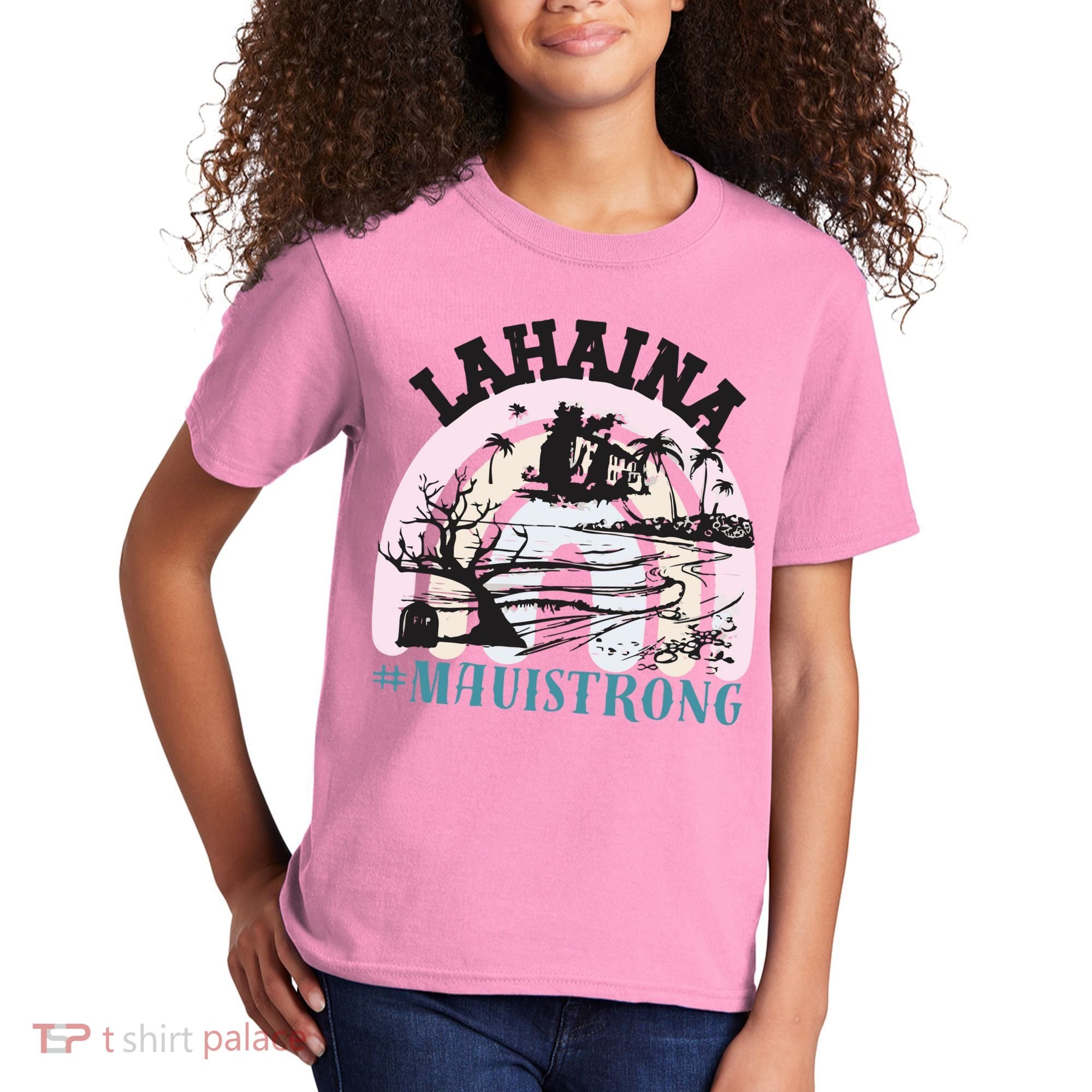 Lahaina Maui Strong Lahaina Banyan Tree Maui Hawaii Shoreline Kids T-Shirt