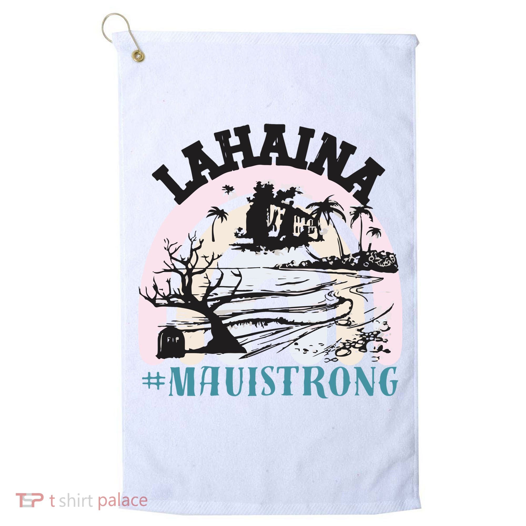 Lahaina Maui Strong Lahaina Banyan Tree Maui Hawaii Shoreline Golf Towel