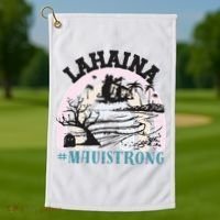 Lahaina Maui Strong Lahaina Banyan Tree Maui Hawaii Shoreline Golf Towel thumb 1
