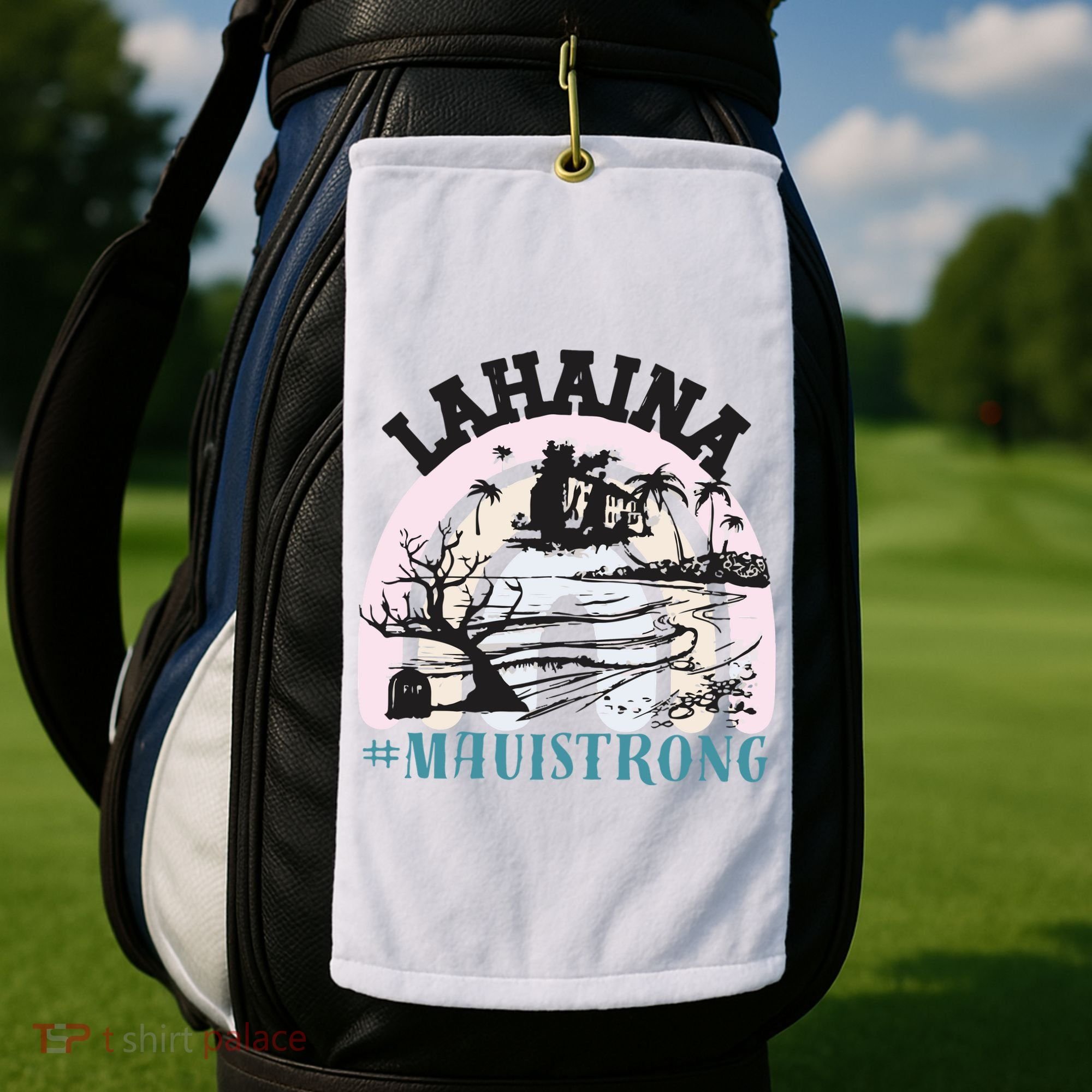 Lahaina Maui Strong Lahaina Banyan Tree Maui Hawaii Shoreline Golf Towel