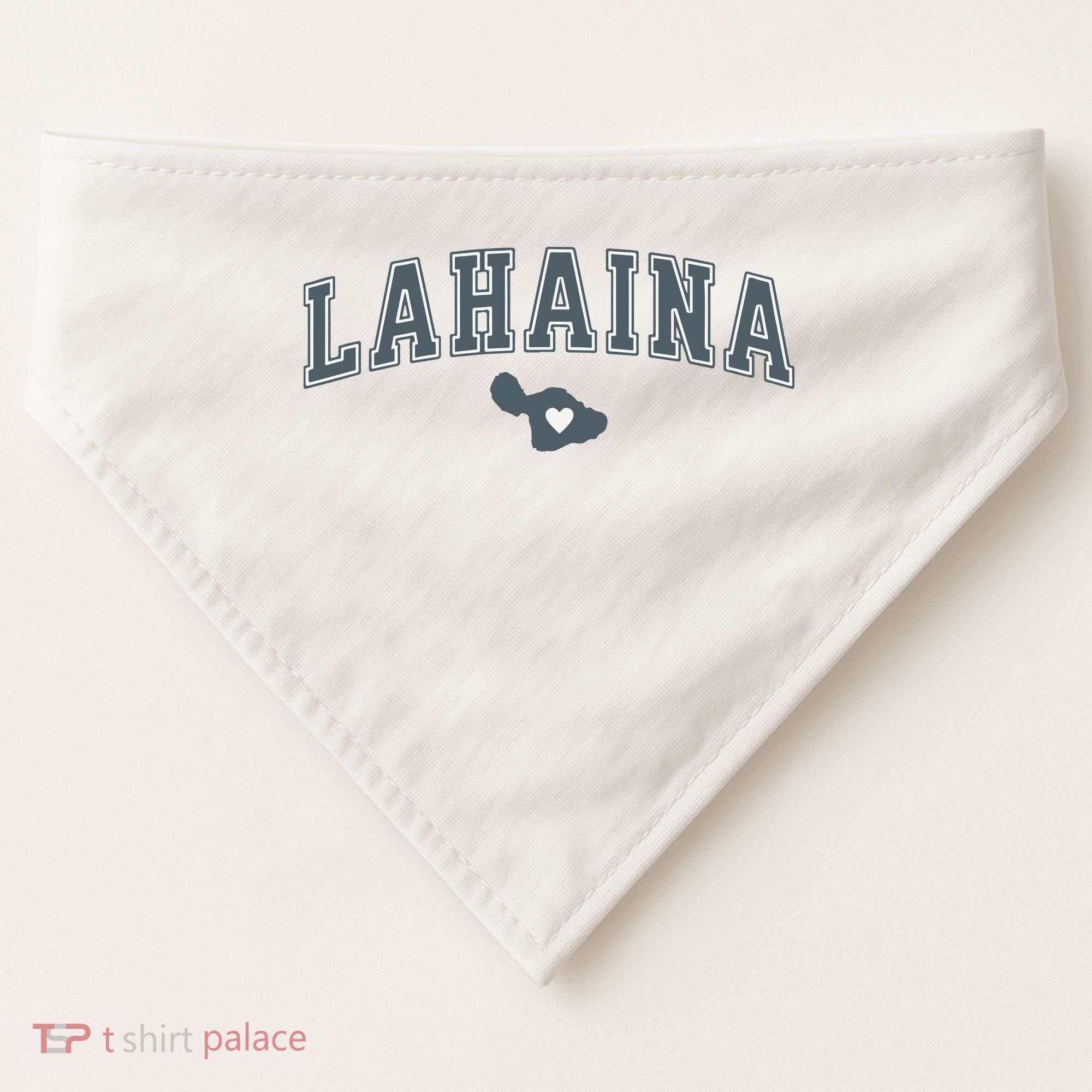 Lahaina Maui Strong Lahaina Banyan Tree Maui Hawaii Shoreline USA-Made Doggie Bandana
