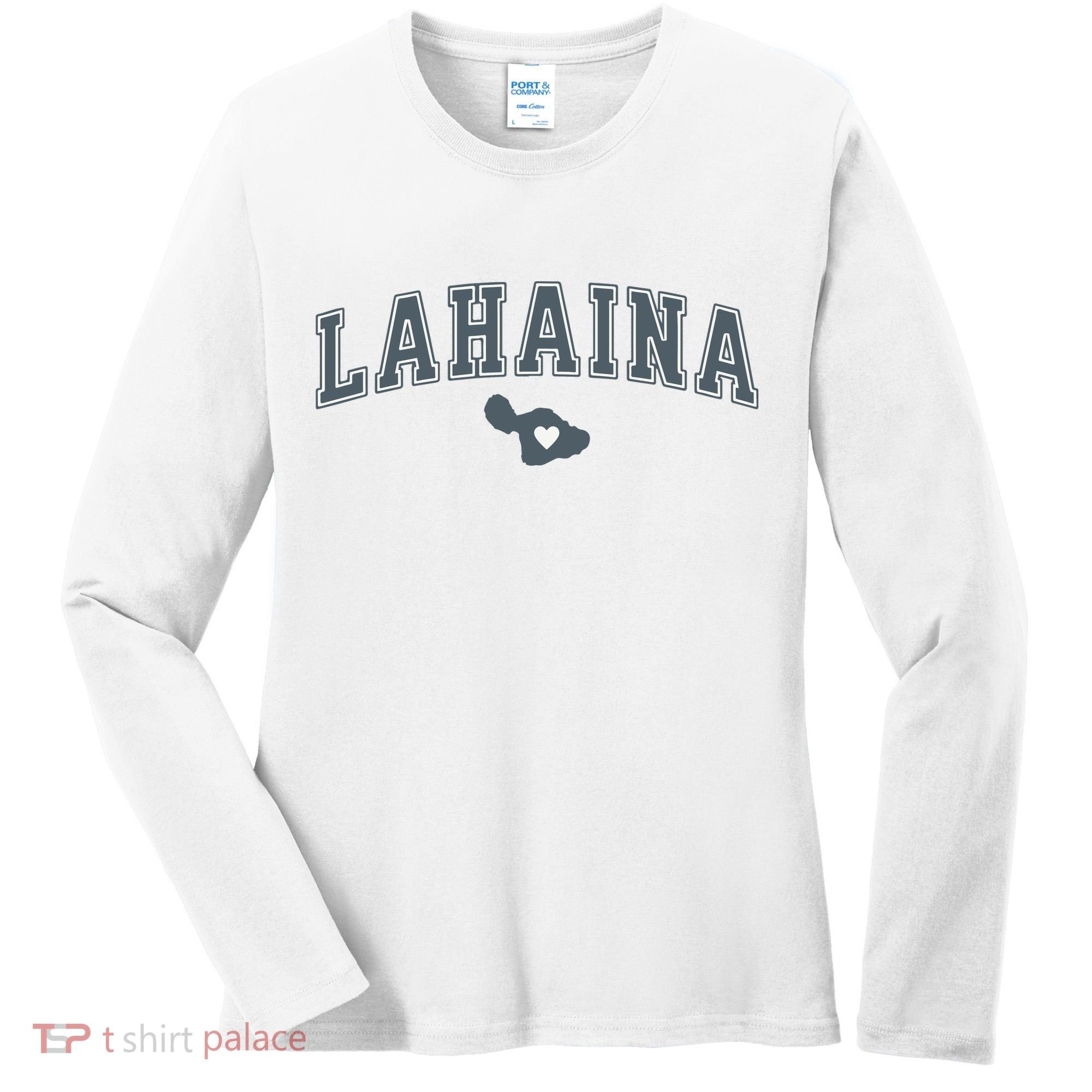 Lahaina Maui Strong Lahaina Banyan Tree Maui Hawaii Shoreline Women's Long Sleeve Shirt