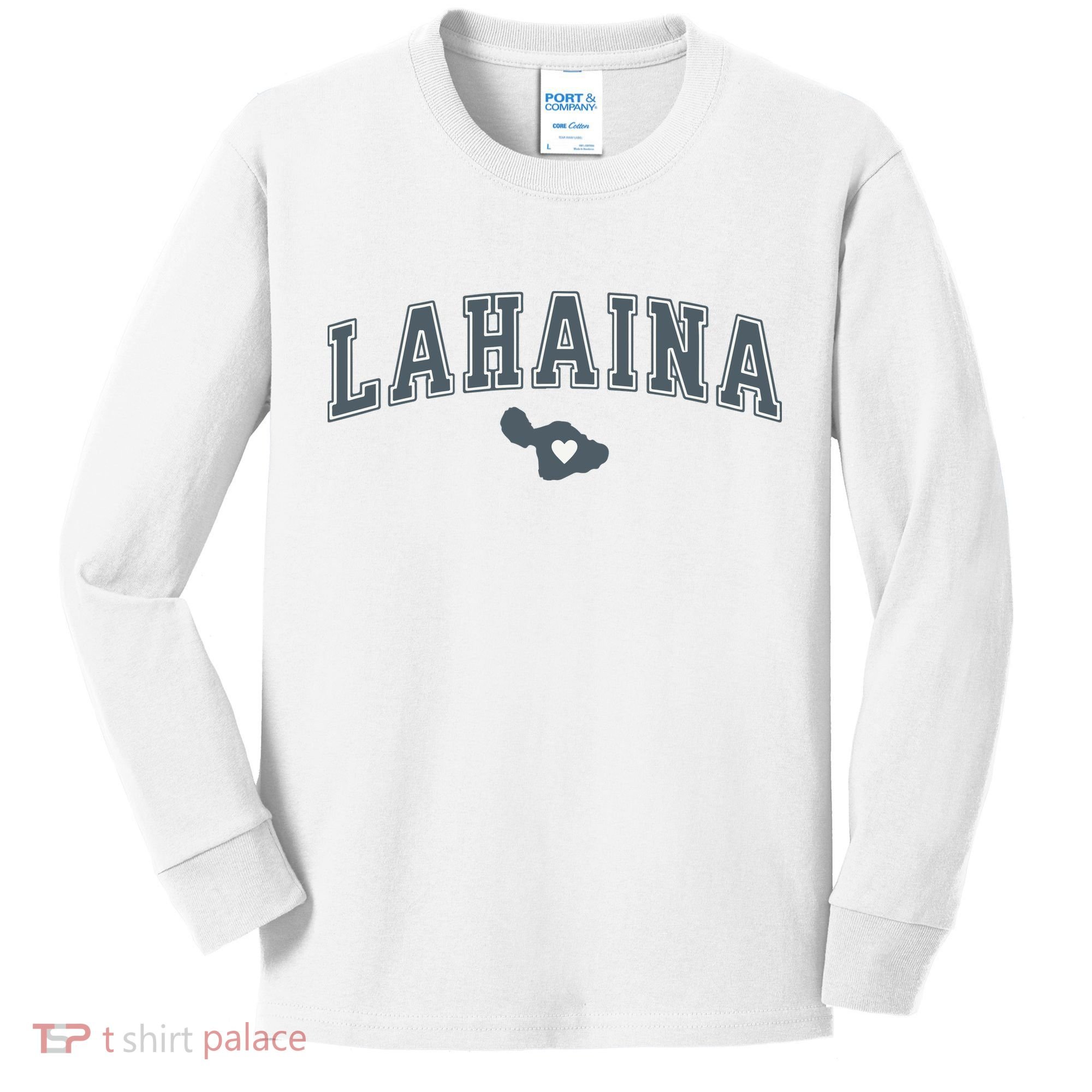 Lahaina Maui Strong Lahaina Banyan Tree Maui Hawaii Shoreline Kids Long Sleeve Shirt