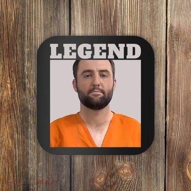 Legend Mugshot Scottie Golf Coaster