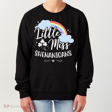 Little Miss Shenanigans St Patrick's Day Rainbow Women's Sweatshirt