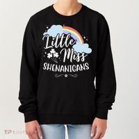 Little Miss Shenanigans St Patrick's Day Rainbow Women's Sweatshirt thumb 0