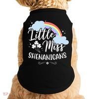 Little Miss Shenanigans St Patrick's Day Rainbow Doggie Tank thumb 0