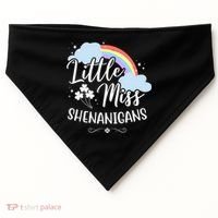 Little Miss Shenanigans St Patrick's Day Rainbow USA-Made Doggie Bandana thumb 0