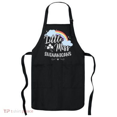 Little Miss Shenanigans St Patrick's Day Rainbow Apron