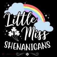 Little Miss Shenanigans St Patrick's Day Rainbow Bucket Hat thumb 4