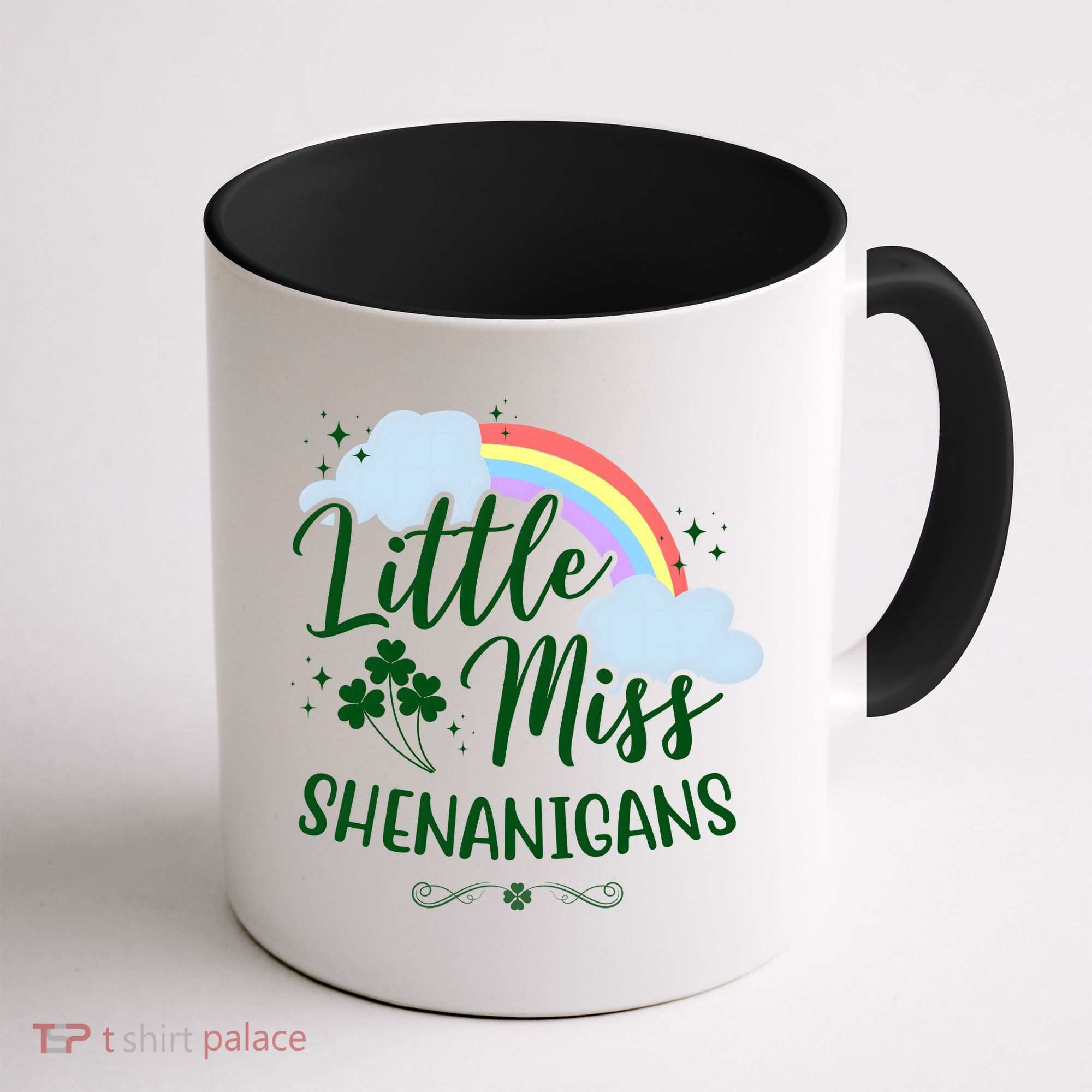 Little Miss Shenanigans St Patrick's Day Rainbow Coffee Mug