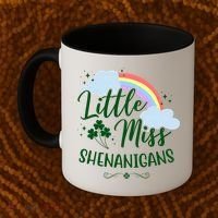 Little Miss Shenanigans St Patrick's Day Rainbow Coffee Mug thumb 2