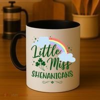 Little Miss Shenanigans St Patrick's Day Rainbow Coffee Mug thumb 4