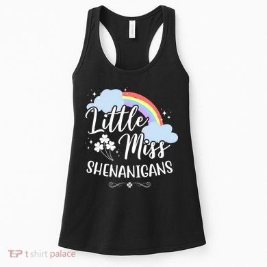 Little Miss Shenanigans St Patrick's Day Rainbow Women's Tank Top