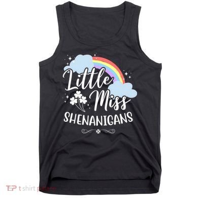Little Miss Shenanigans St Patrick's Day Rainbow Tank Top