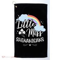 Little Miss Shenanigans St Patrick's Day Rainbow Golf Towel thumb 0