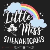 Little Miss Shenanigans St Patrick's Day Rainbow Golf Towel thumb 3