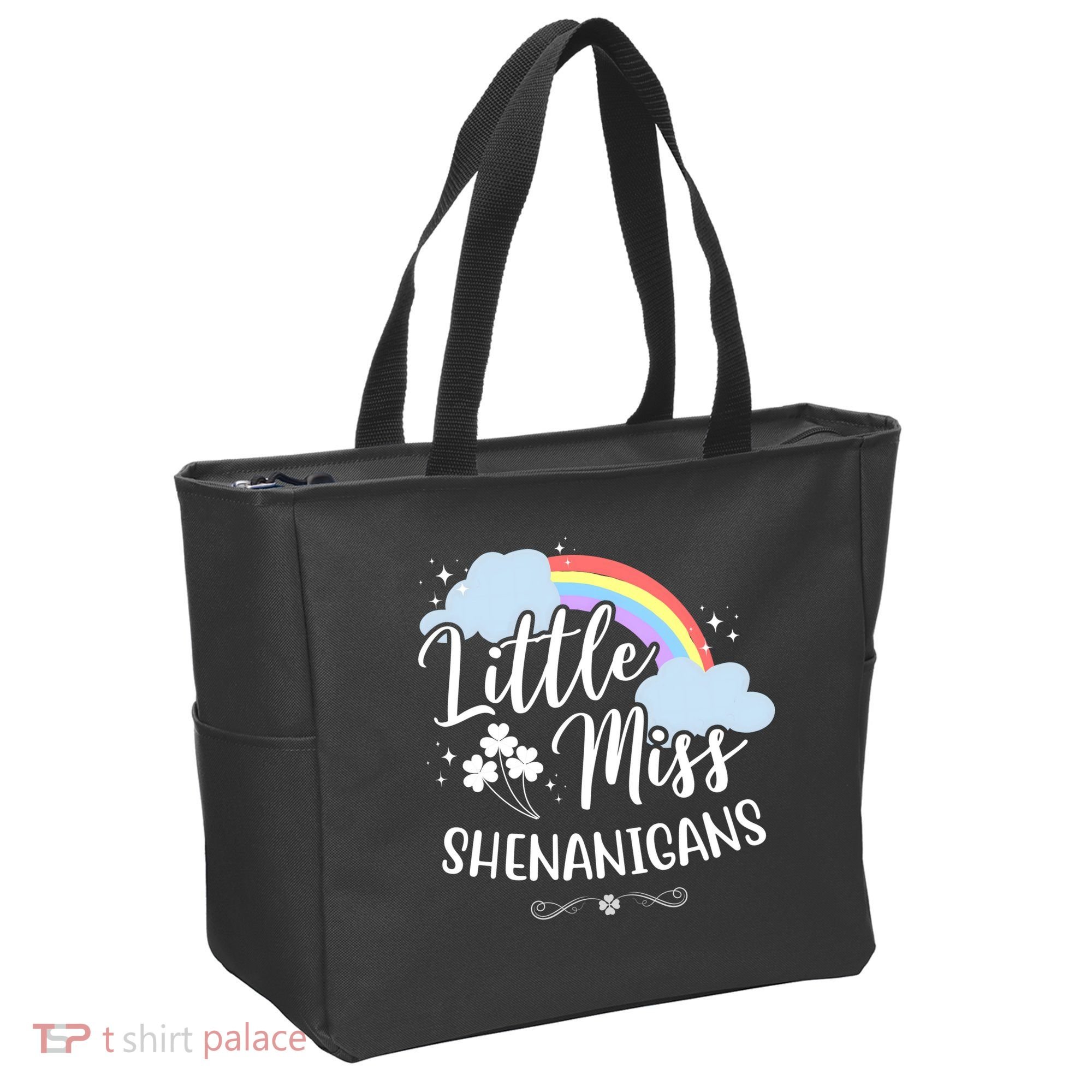 Little Miss Shenanigans St Patrick's Day Rainbow Tote Bag