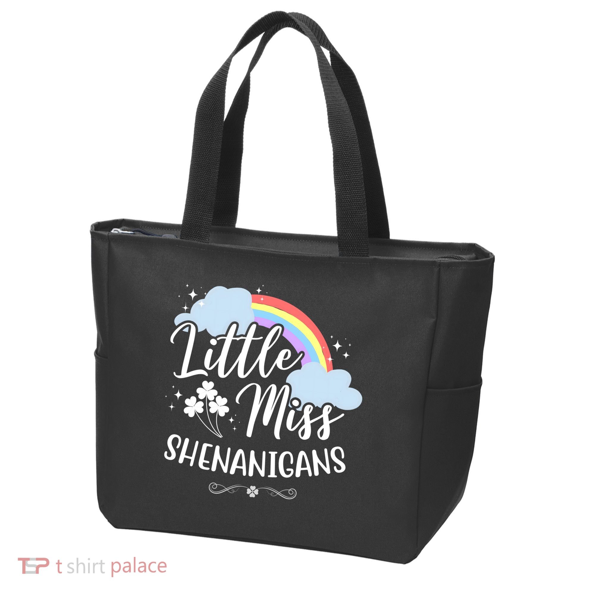 Little Miss Shenanigans St Patrick's Day Rainbow Tote Bag