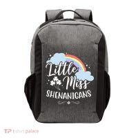 Little Miss Shenanigans St Patrick's Day Rainbow Vector Backpack thumb 0