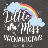 Little Miss Shenanigans St Patrick's Day Rainbow Vector Backpack thumb 2
