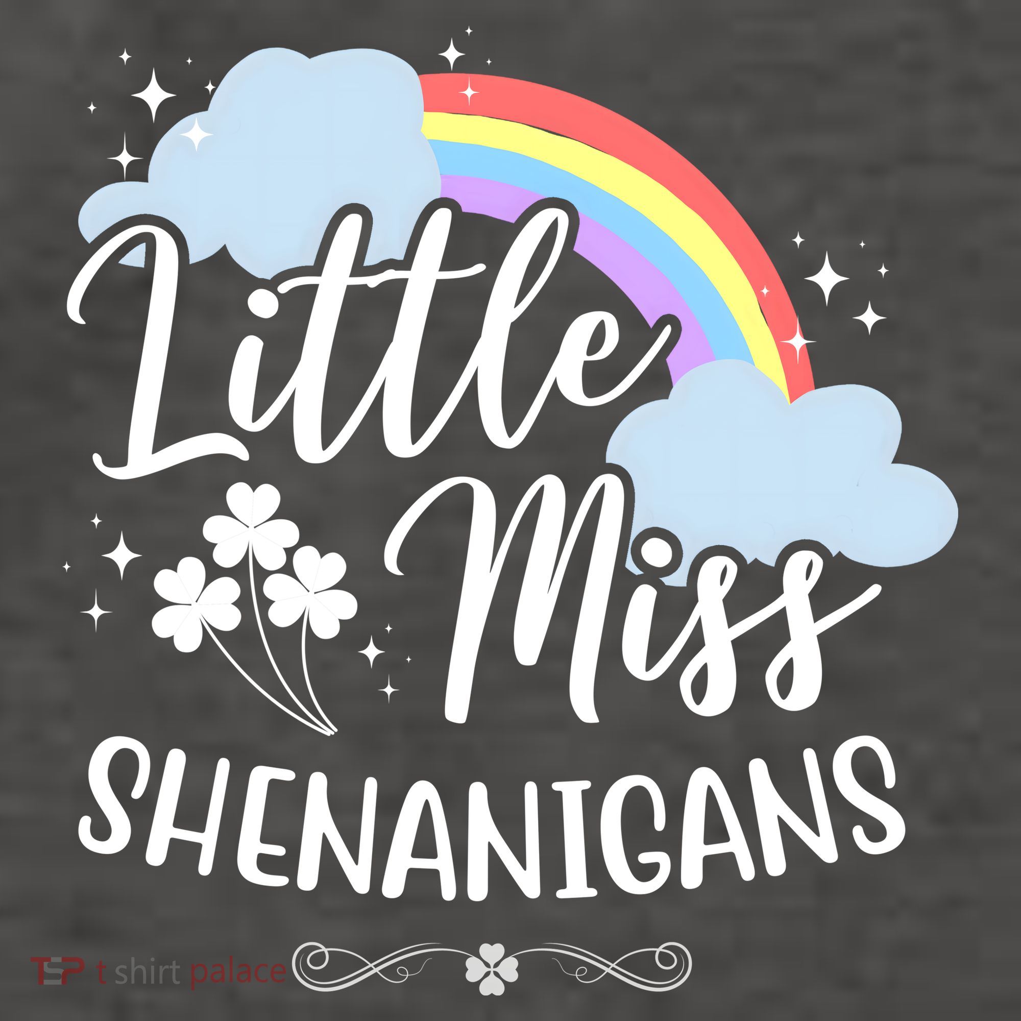Little Miss Shenanigans St Patrick's Day Rainbow Vector Backpack