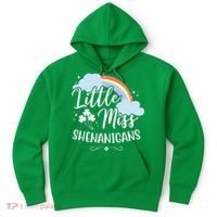 Little Miss Shenanigans St Patrick's Day Rainbow Hoodie thumb 0