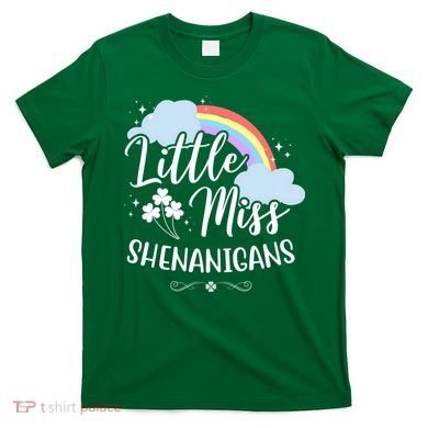 Little Miss Shenanigans St Patrick's Day Rainbow T-Shirt