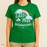 Little Miss Shenanigans St Patrick's Day Rainbow T-Shirt thumb 4