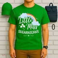 Little Miss Shenanigans St Patrick's Day Rainbow T-Shirt thumb 6