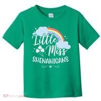 Little Miss Shenanigans St Patrick's Day Rainbow Toddler T-Shirt thumb 0