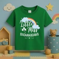 Little Miss Shenanigans St Patrick's Day Rainbow Toddler T-Shirt thumb 3