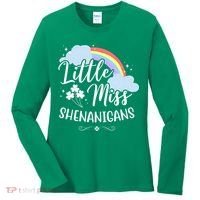 Little Miss Shenanigans St Patrick's Day Rainbow Women's Long Sleeve Shirt thumb 0