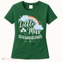 Little Miss Shenanigans St Patrick's Day Rainbow Women's T-Shirt thumb 0