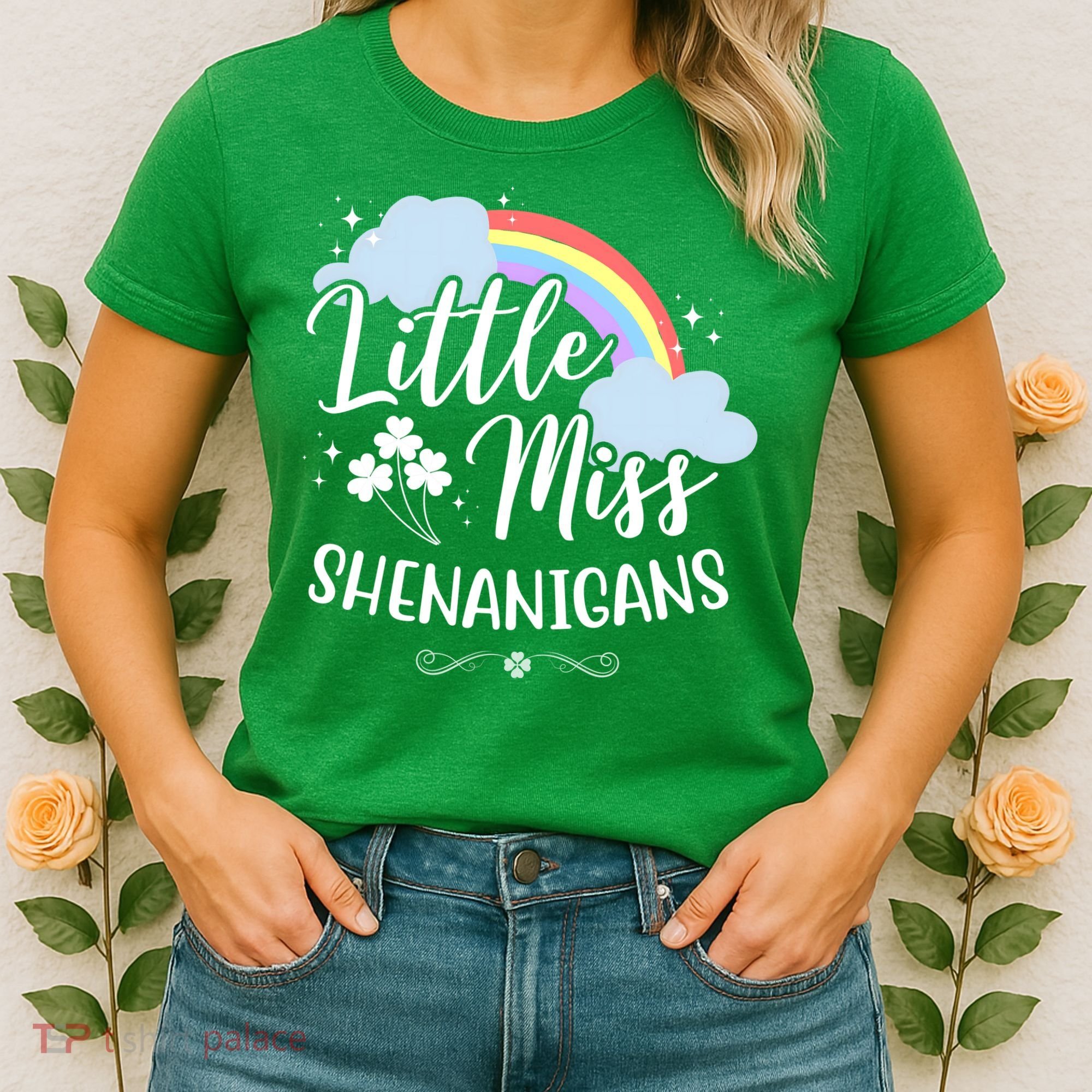 Little Miss Shenanigans St Patrick's Day Rainbow Women's T-Shirt