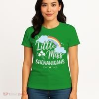 Little Miss Shenanigans St Patrick's Day Rainbow Women's T-Shirt thumb 4