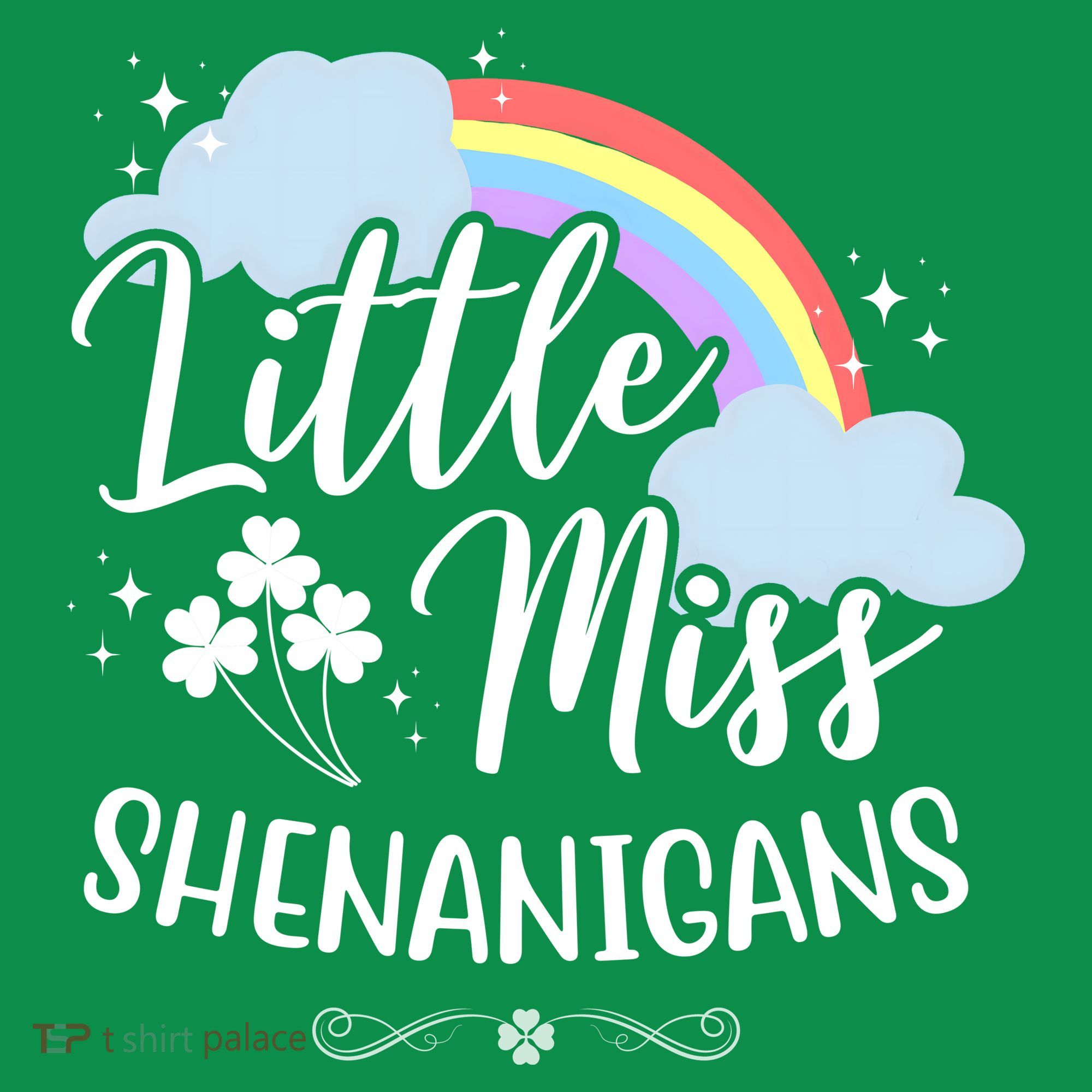 Little Miss Shenanigans St Patrick's Day Rainbow Kids Sweatshirt