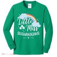 Little Miss Shenanigans St Patrick's Day Rainbow Kids Long Sleeve Shirt thumb 0