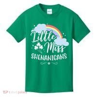 Little Miss Shenanigans St Patrick's Day Rainbow Kids T-Shirt thumb 0