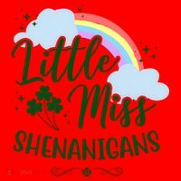 Little Miss Shenanigans St Patrick's Day Rainbow Santa Hat thumb 1