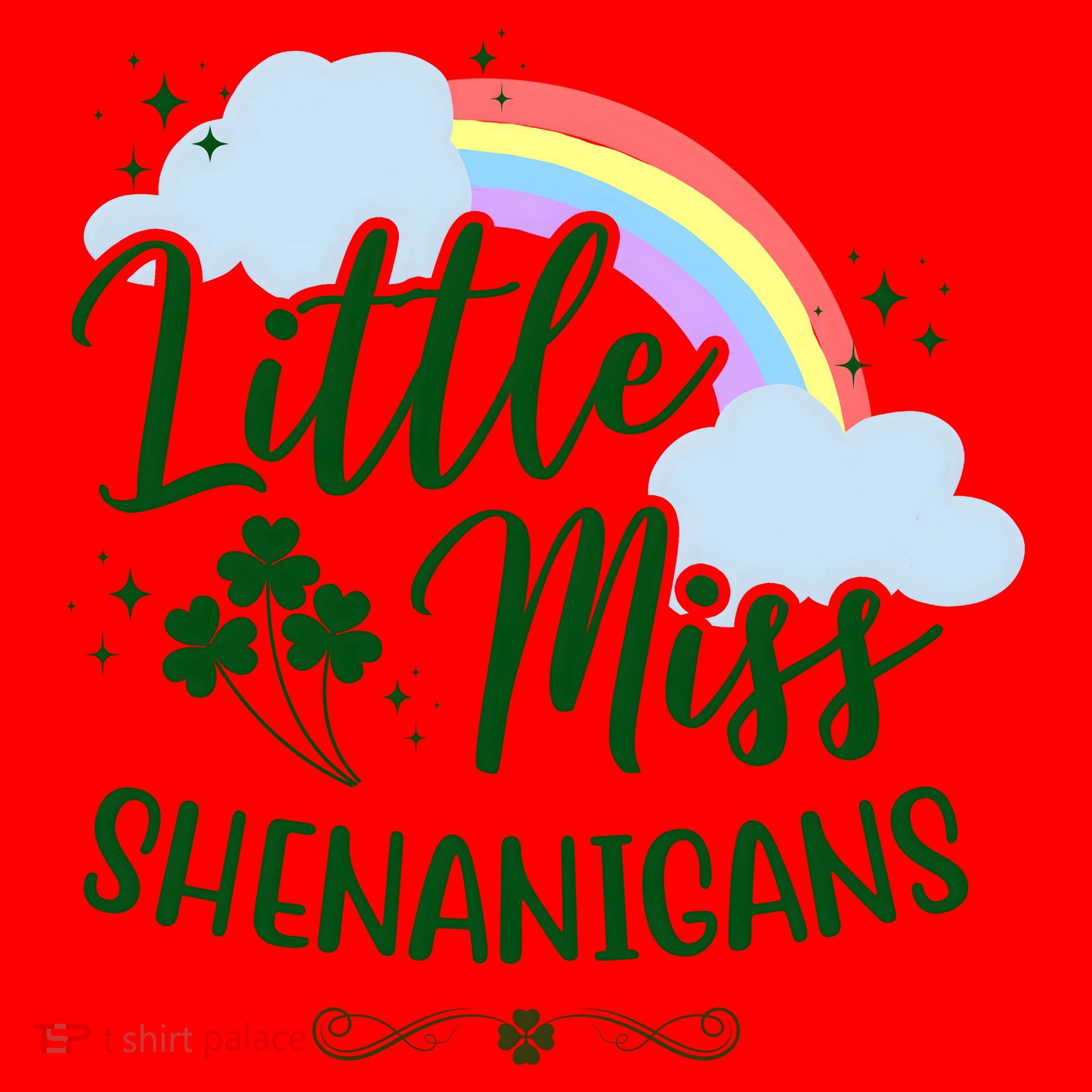 Little Miss Shenanigans St Patrick's Day Rainbow Santa Hat