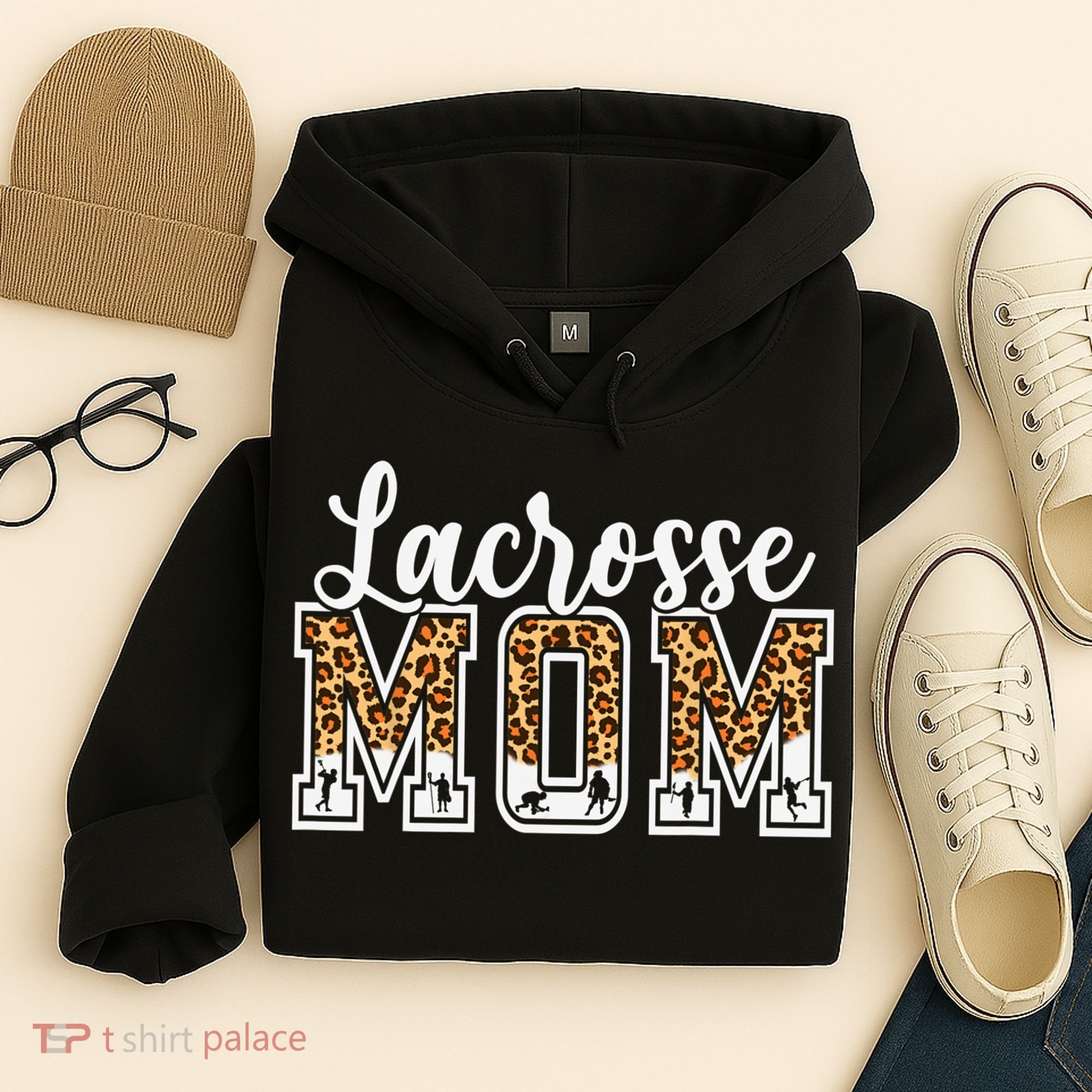 Lacrosse Mom Sport Lover Leopard Game Day Mothers Day Hoodie