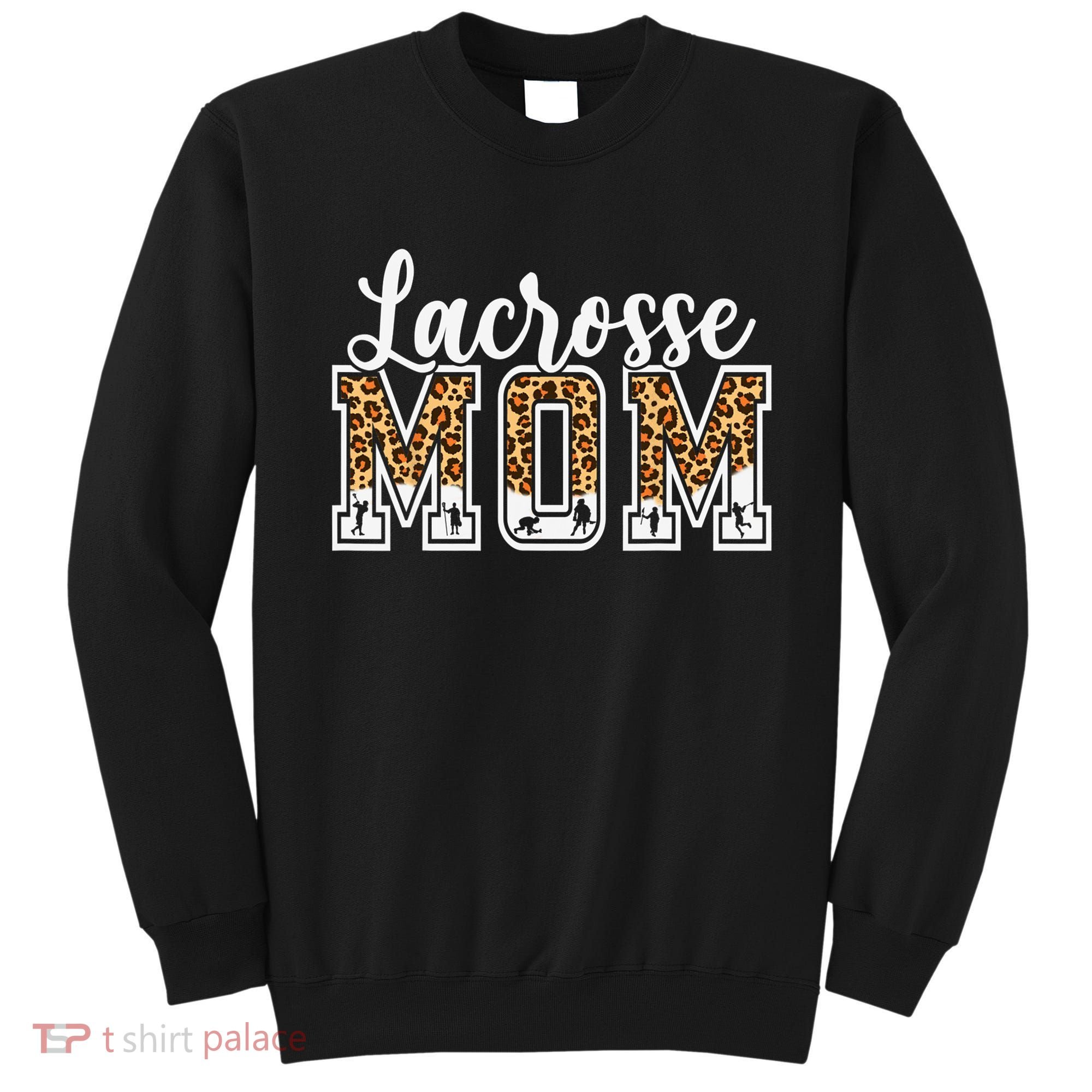 Lacrosse Mom Sport Lover Leopard Game Day Mothers Day Sweatshirt