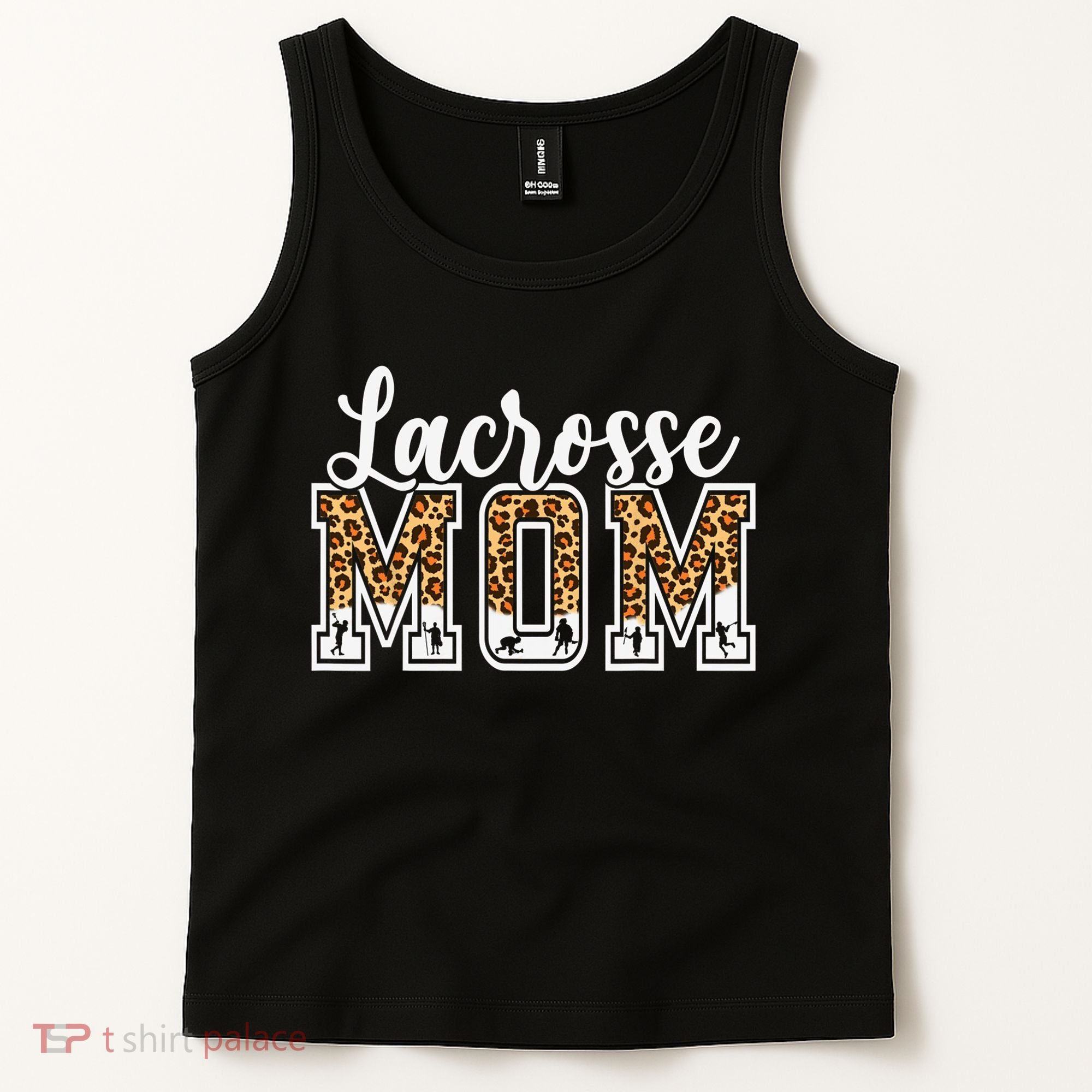 Lacrosse Mom Sport Lover Leopard Game Day Mothers Day Tank Top